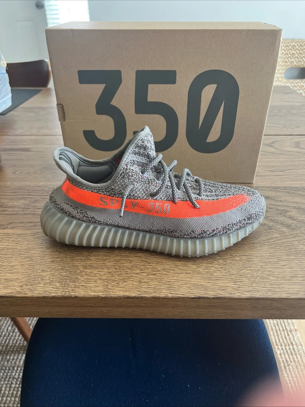 Adidas Yeezy Boost 350 V2 Gray with Orange Stripe